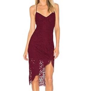 Asymmetrical All Over Lace Skylight Dress